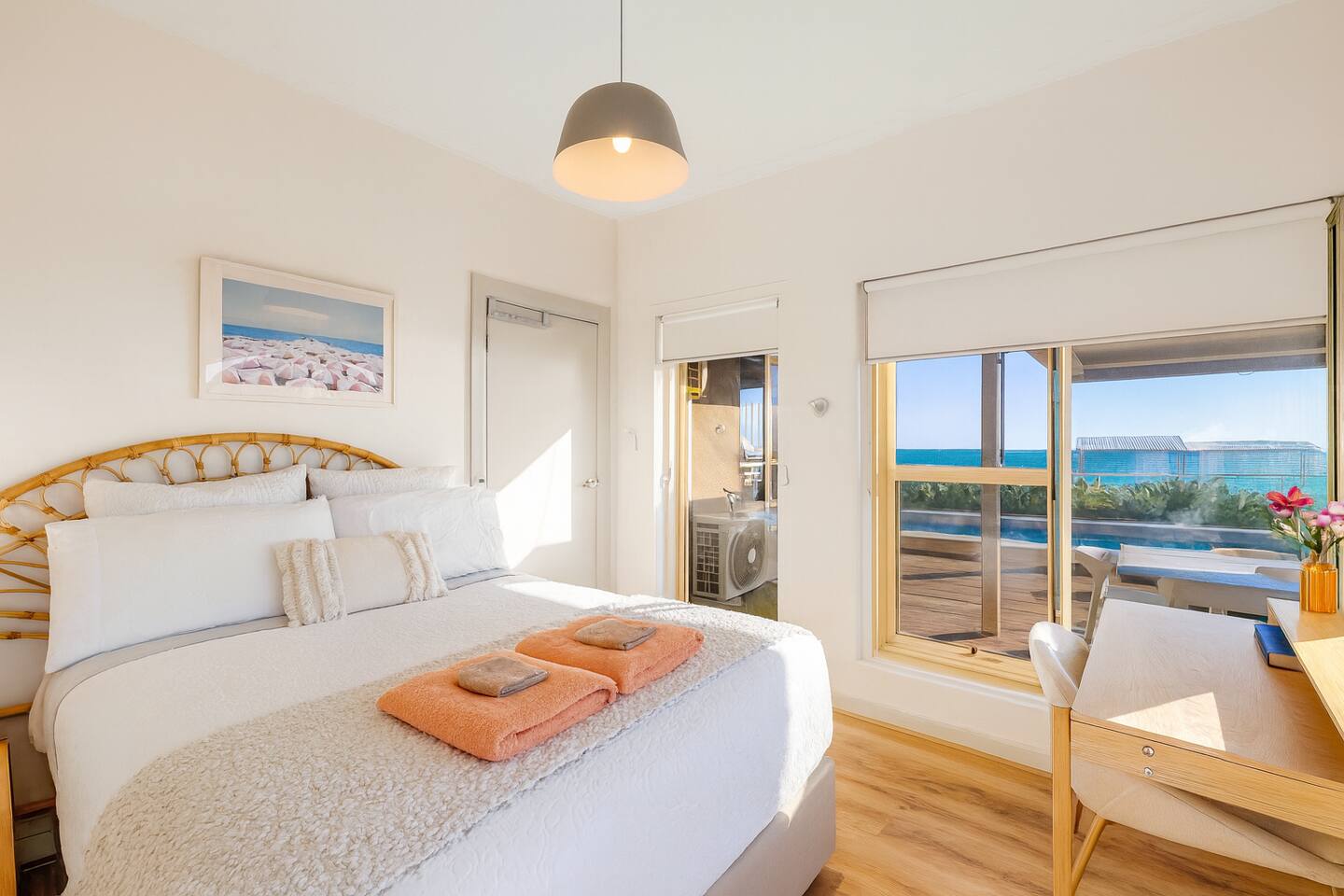 King bedroom with private balcony and sea breezes