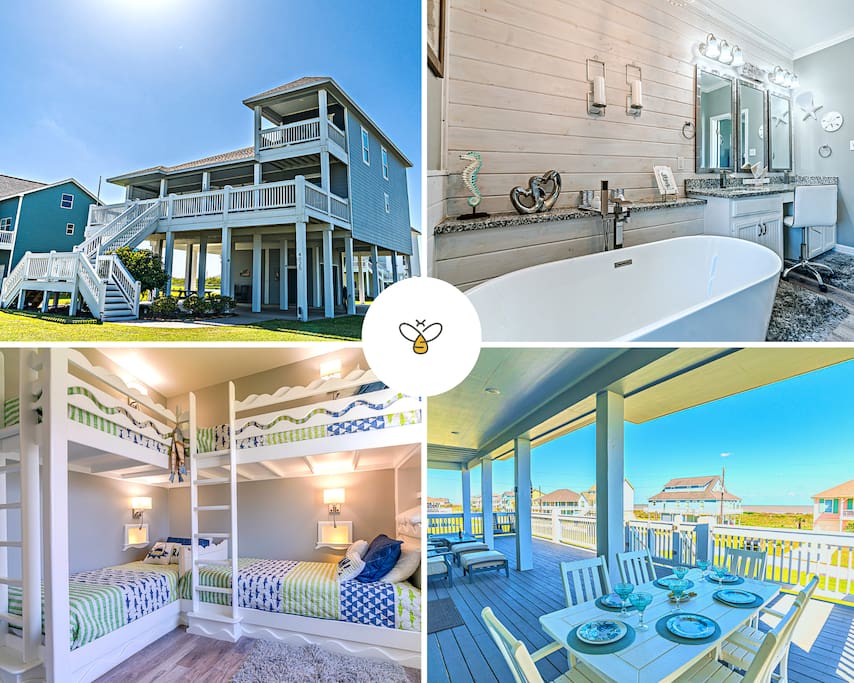 Salt & Lime -Classy Gated Beach Home Crystal Beach