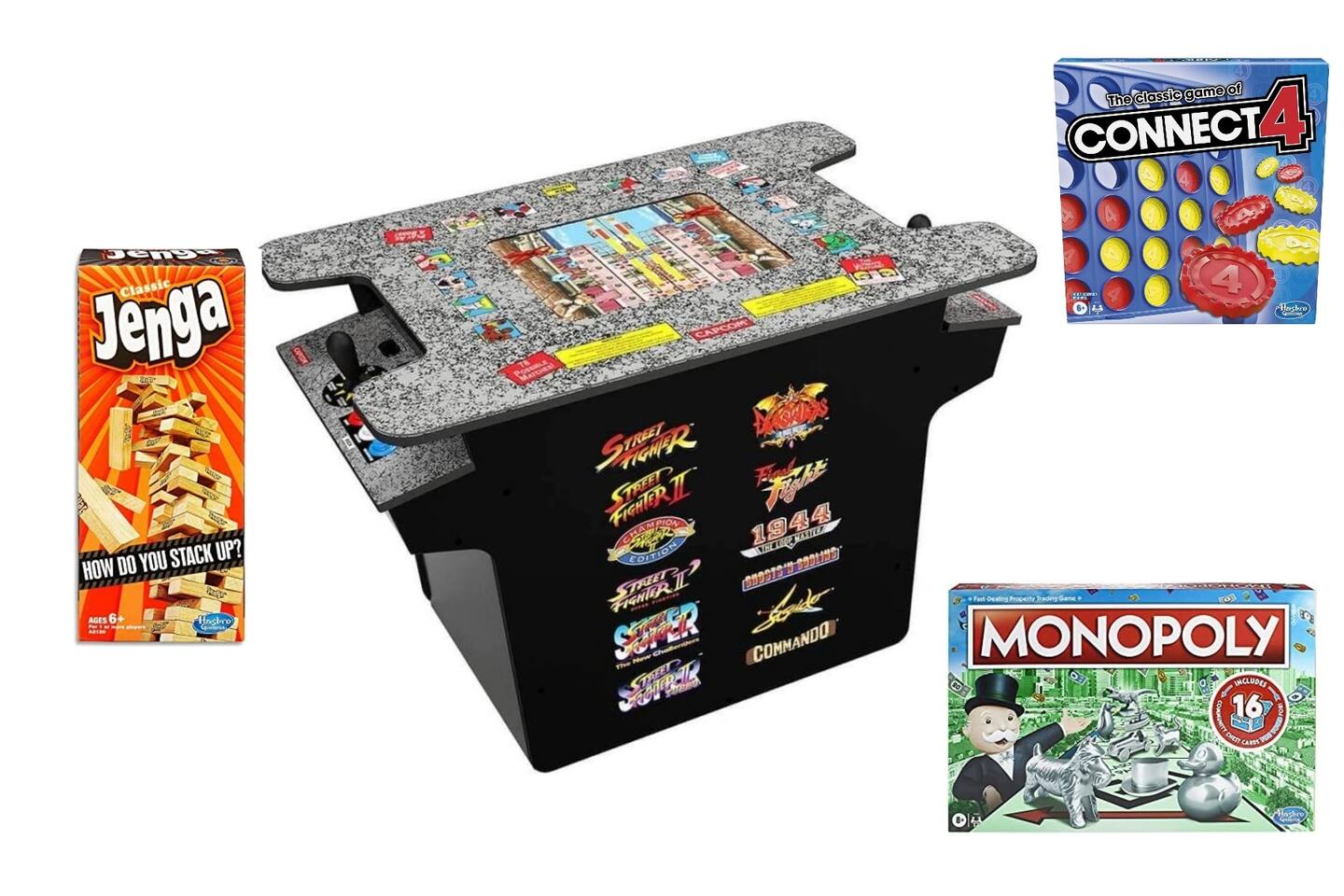 Classic arcade games for your kids and those young at heart!
Plus board games