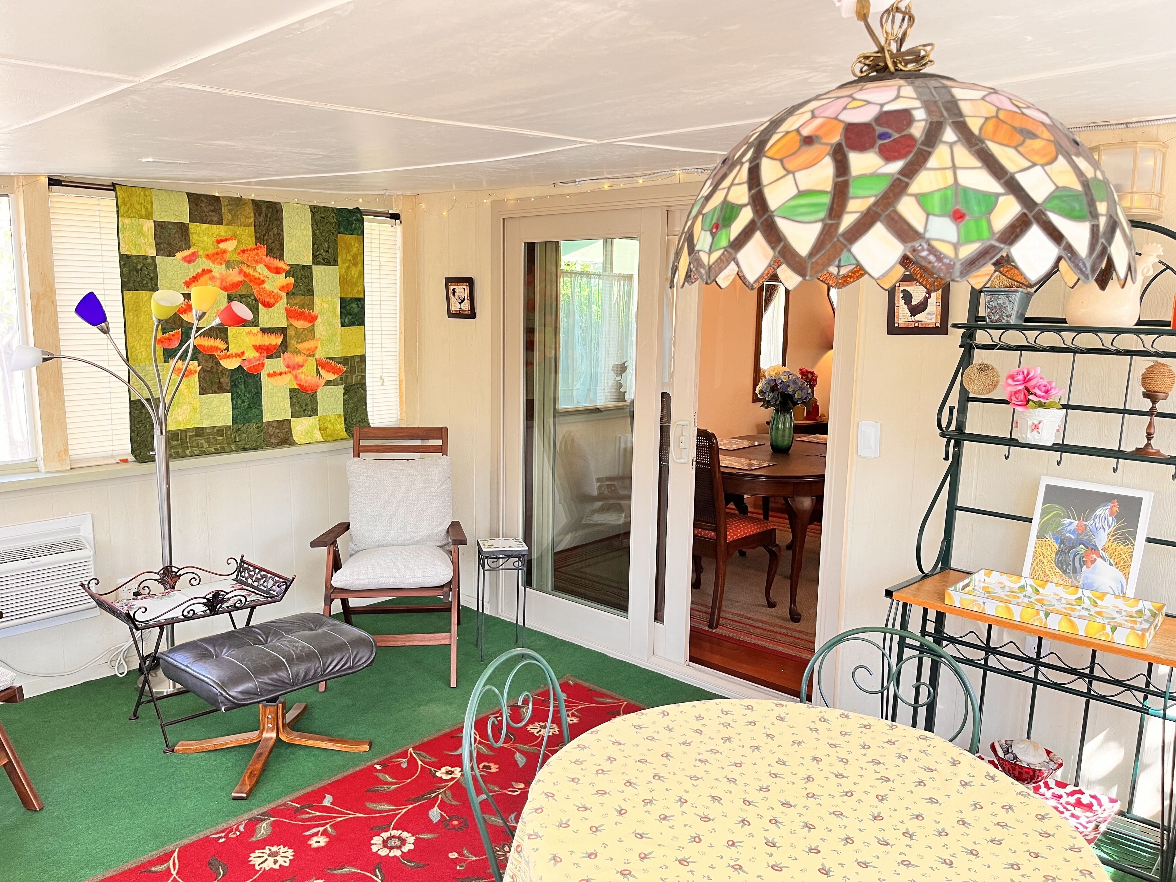 Sunroom off the dining room table.