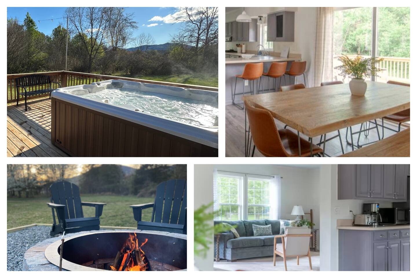 Hot Tub, Firepit, Mtn Views, Walk to Coffee & Park