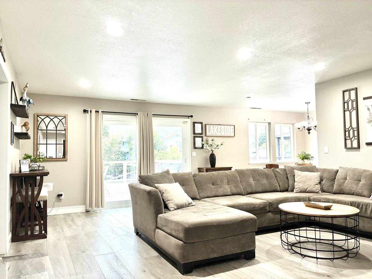 Conversations will flow through the open concept living room, dining room and bar area