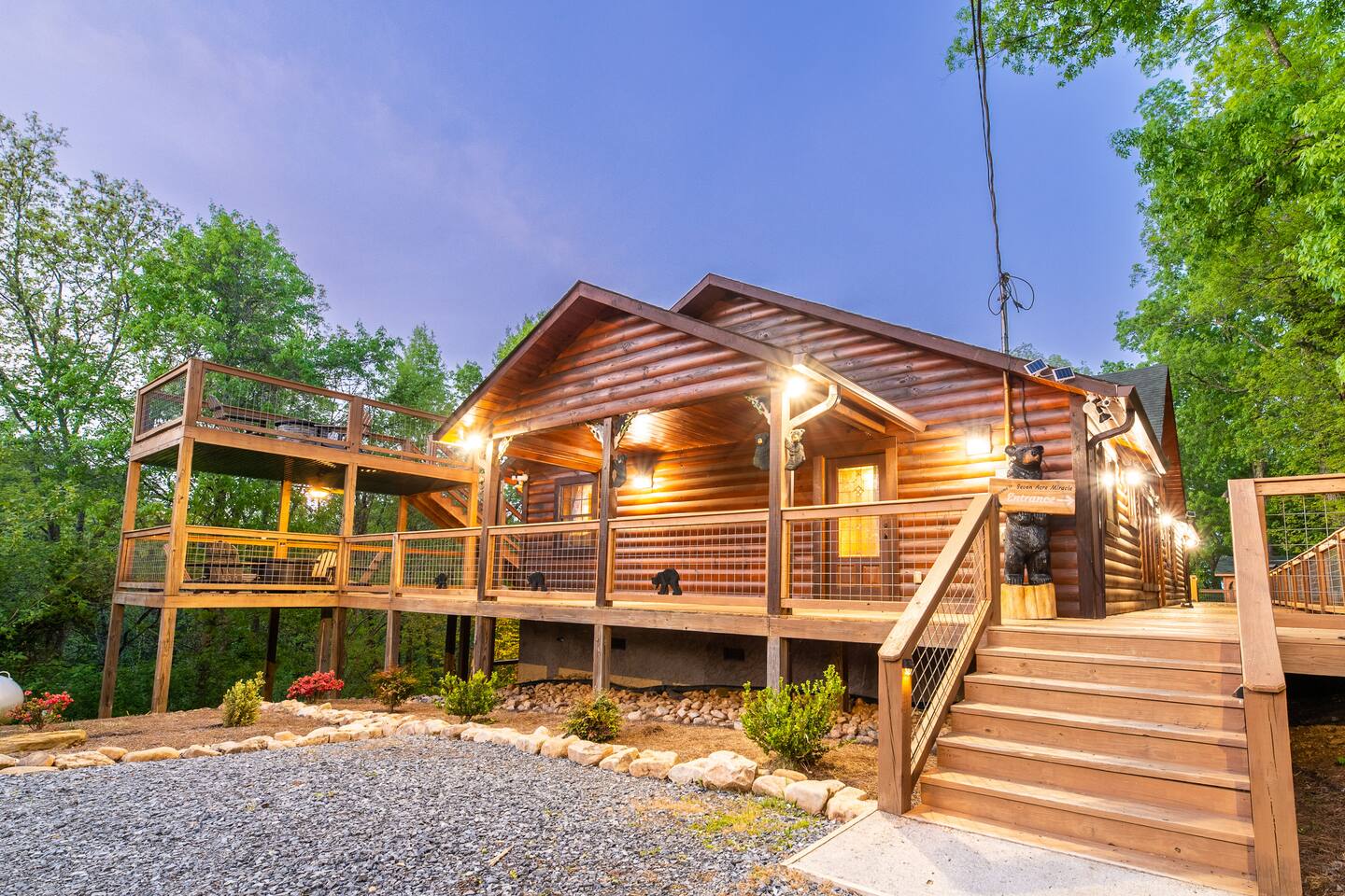 Serene 4BdRm Cabin w Outdoor KIT/FRPLC/Treehouse