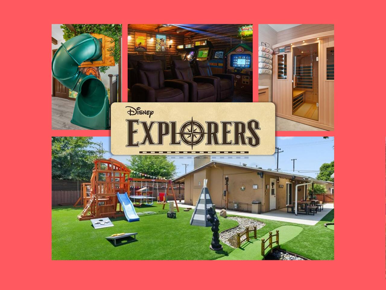 Great Outdoors: Arcade, Golf, Theater, Sauna @more