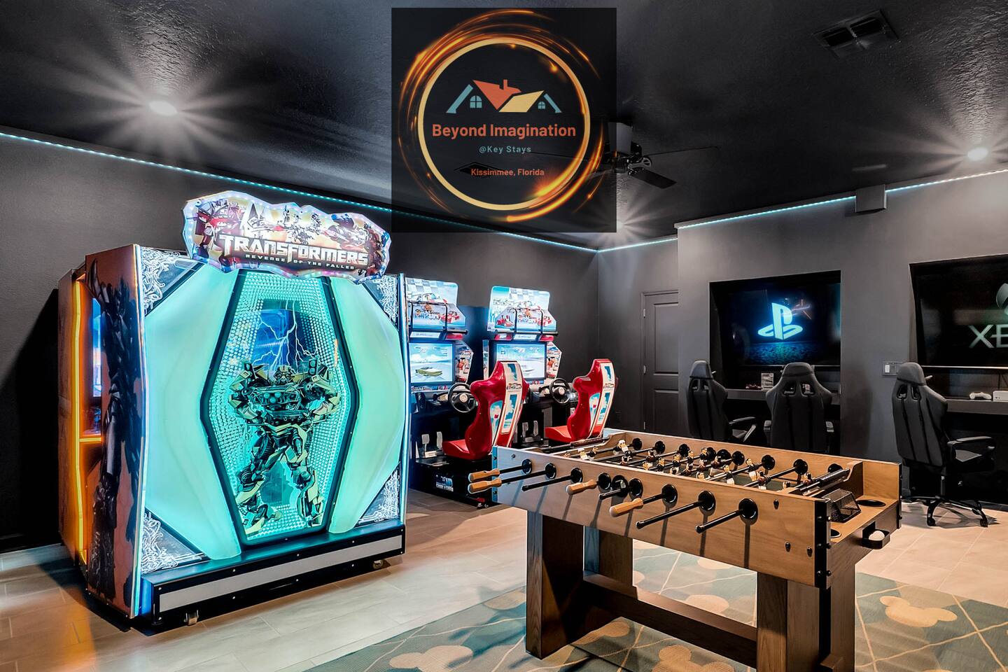 Themed Villa w Arcade & Pool/Spa 1 Block to Resort