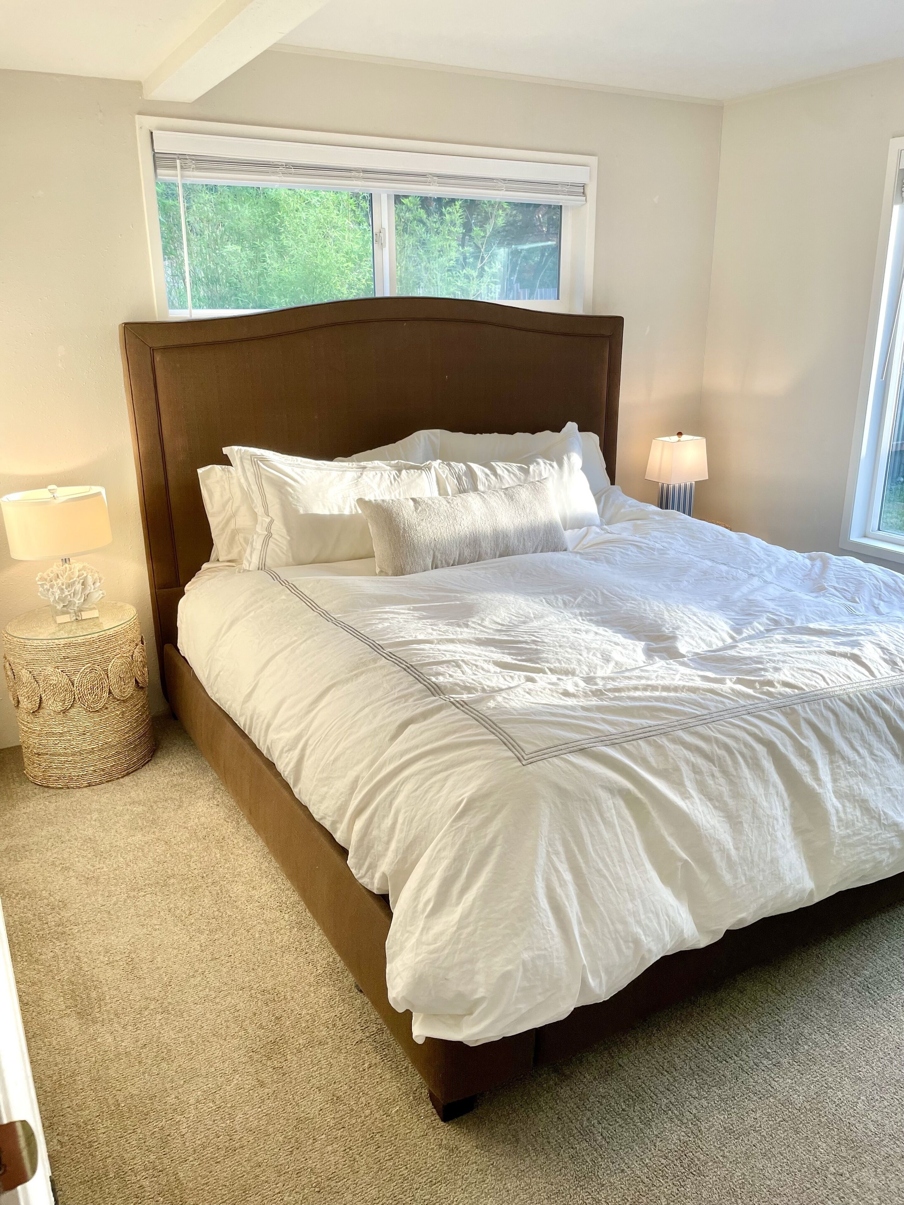Upstairs is the master bedroom with king bed and en suite bathroom
