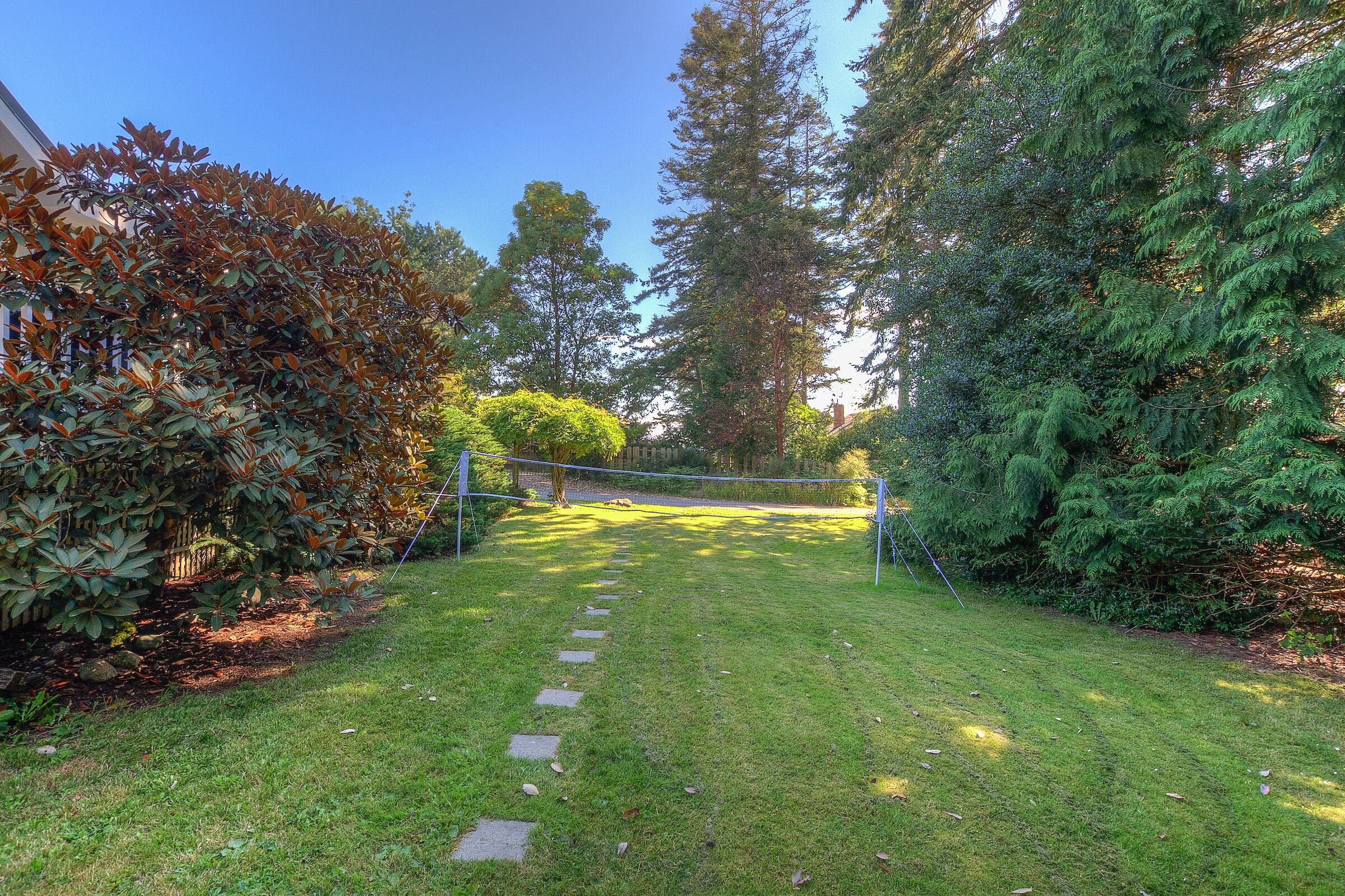 Enjoy a game of badminton on the lawn