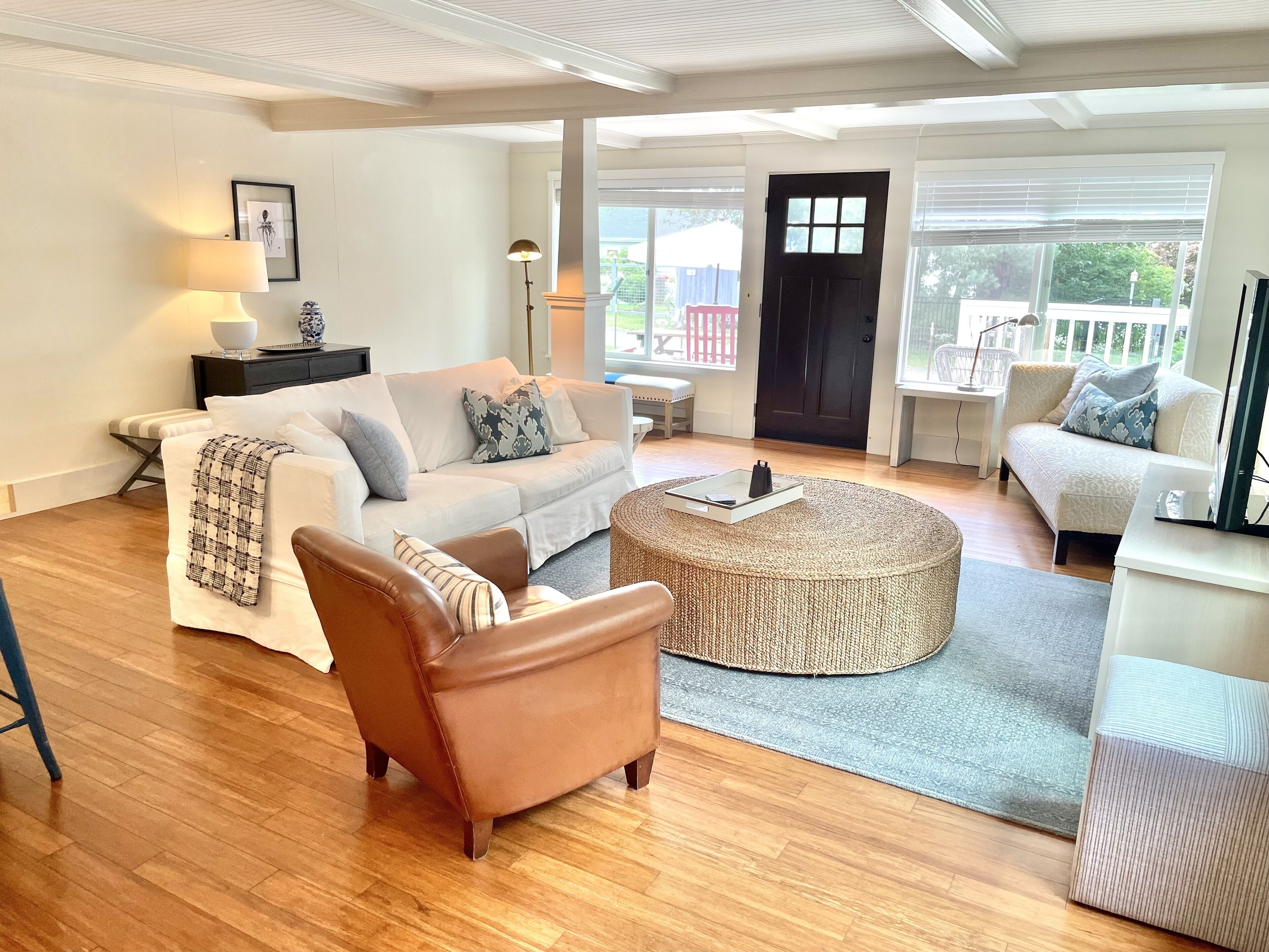The open kitchen/dining/living room is perfect for hanging out while cooking