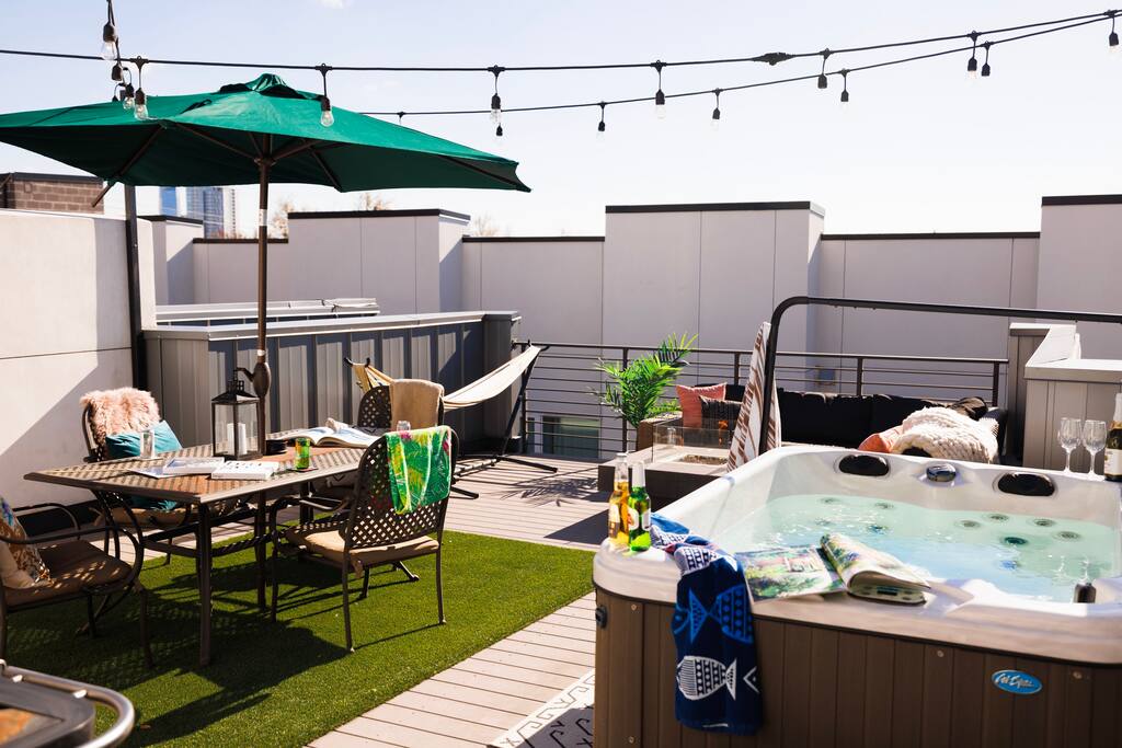 Central LoHi Oasis | Private Rooftop | Hot Tub