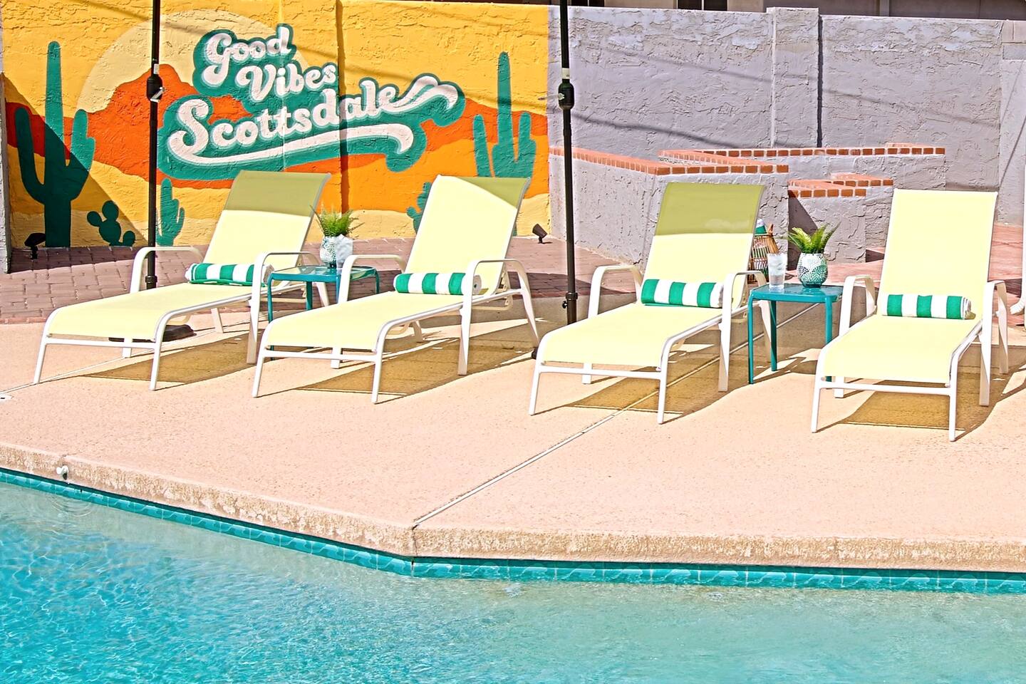 Welcome! You've arrived at Good Vibes Scottsdale! Set your luggage down, grab a drink and head to the pool! There's so much to see! Pay attention to the photo captions for our local recommendations of things to eat, drink and see in Scottsdale!