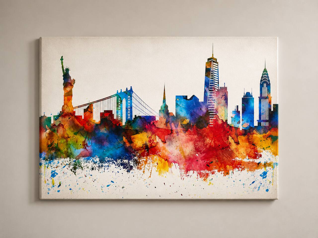 Custom Artwork!

This canvas is of Stature of Liberty and New York City by artist Michael Tompsett.