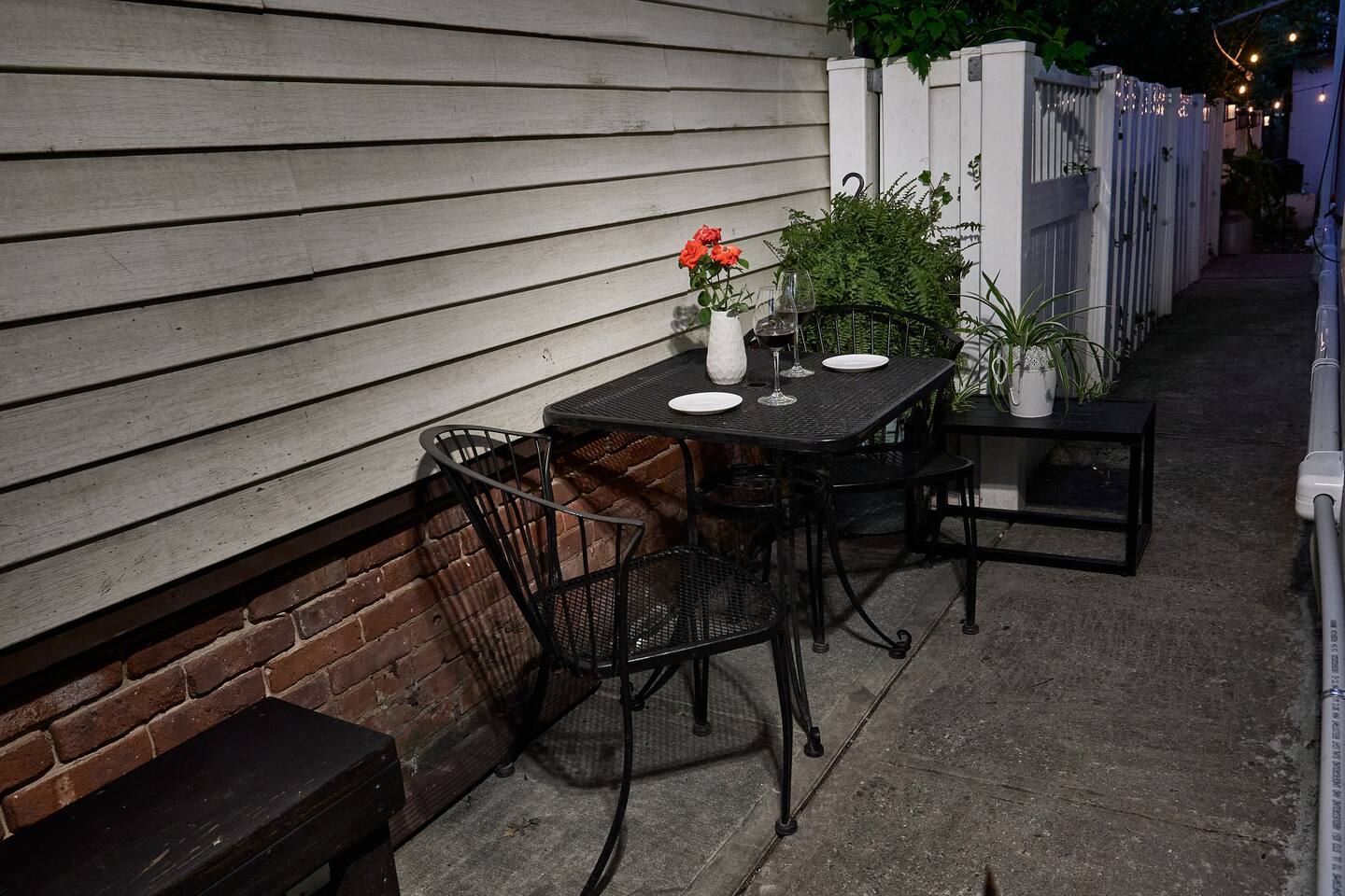 Nice table for a romantic glass of wine