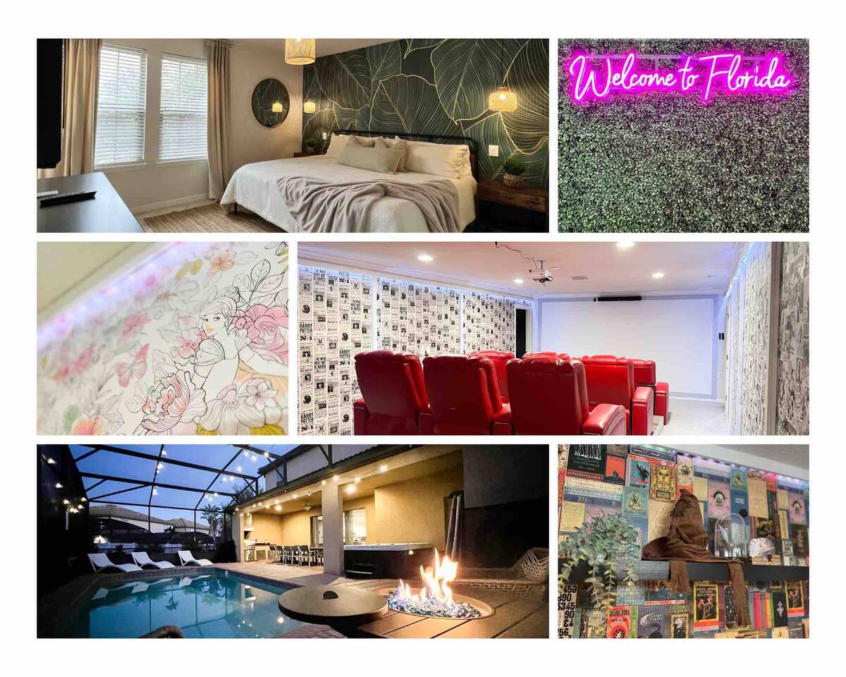 7 Room|19 Guest|Theater|Pool|Hot Tub|FREE HT HEAT