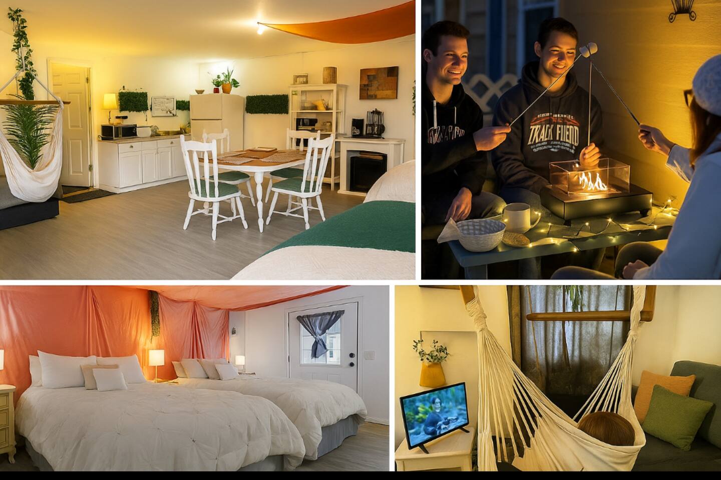 Bali Studio: Hammock-FirePit-Mini Golf-Fireplace