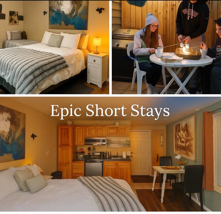 Sweet Studio:
BBQ/FirePit/Mini Golf/Horseshoes