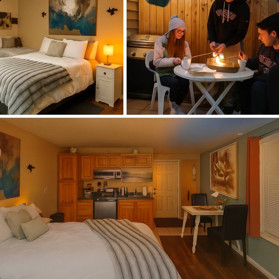 Sweet Studio:
BBQ/FirePit/Mini Golf/Horseshoes