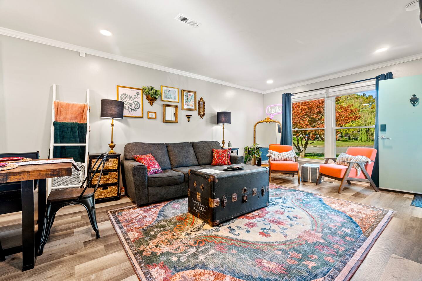 The Jungalow: 65" 4K TV, memory foam, kid-friendly