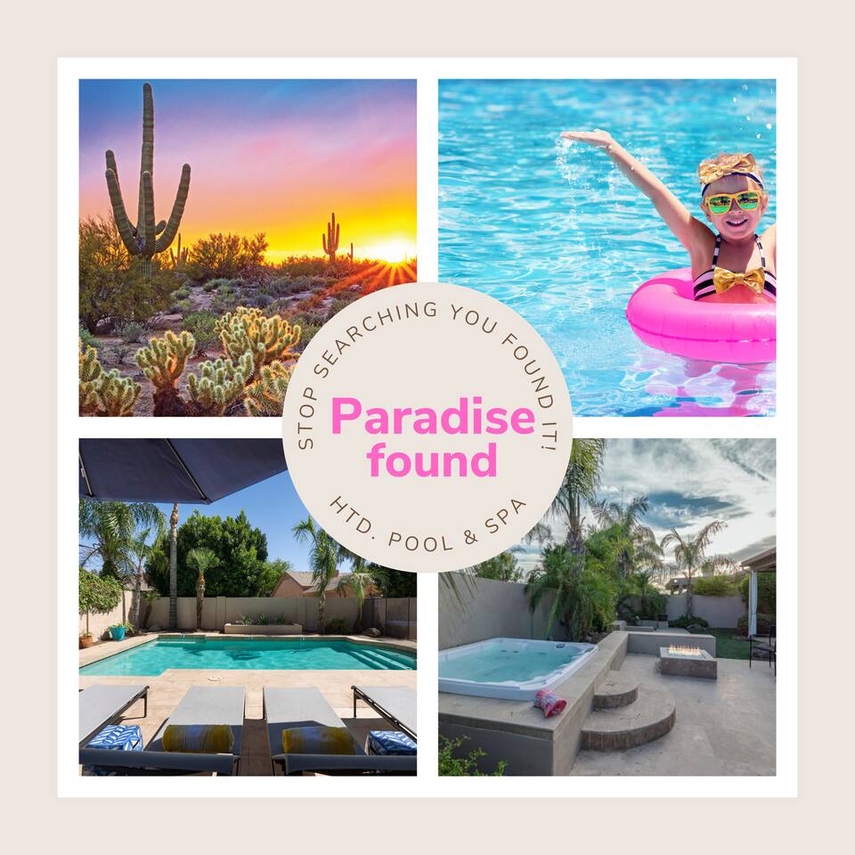 Scottsdale Family Oasis | Htd Pool & Spa |Fire Pit
