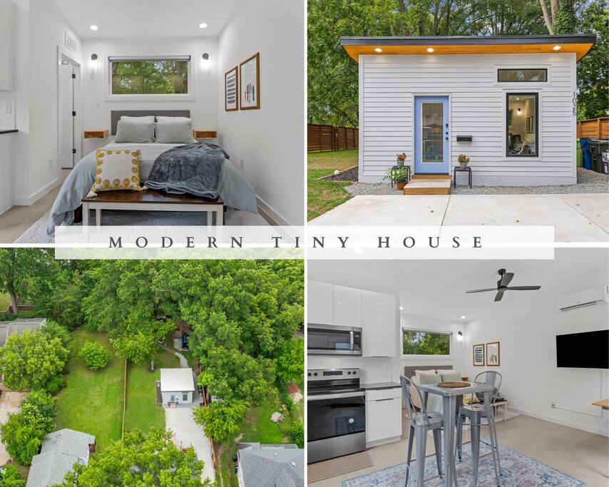 ModernTinyHome|Downtown|BigYard|EVCharger|GolfSim