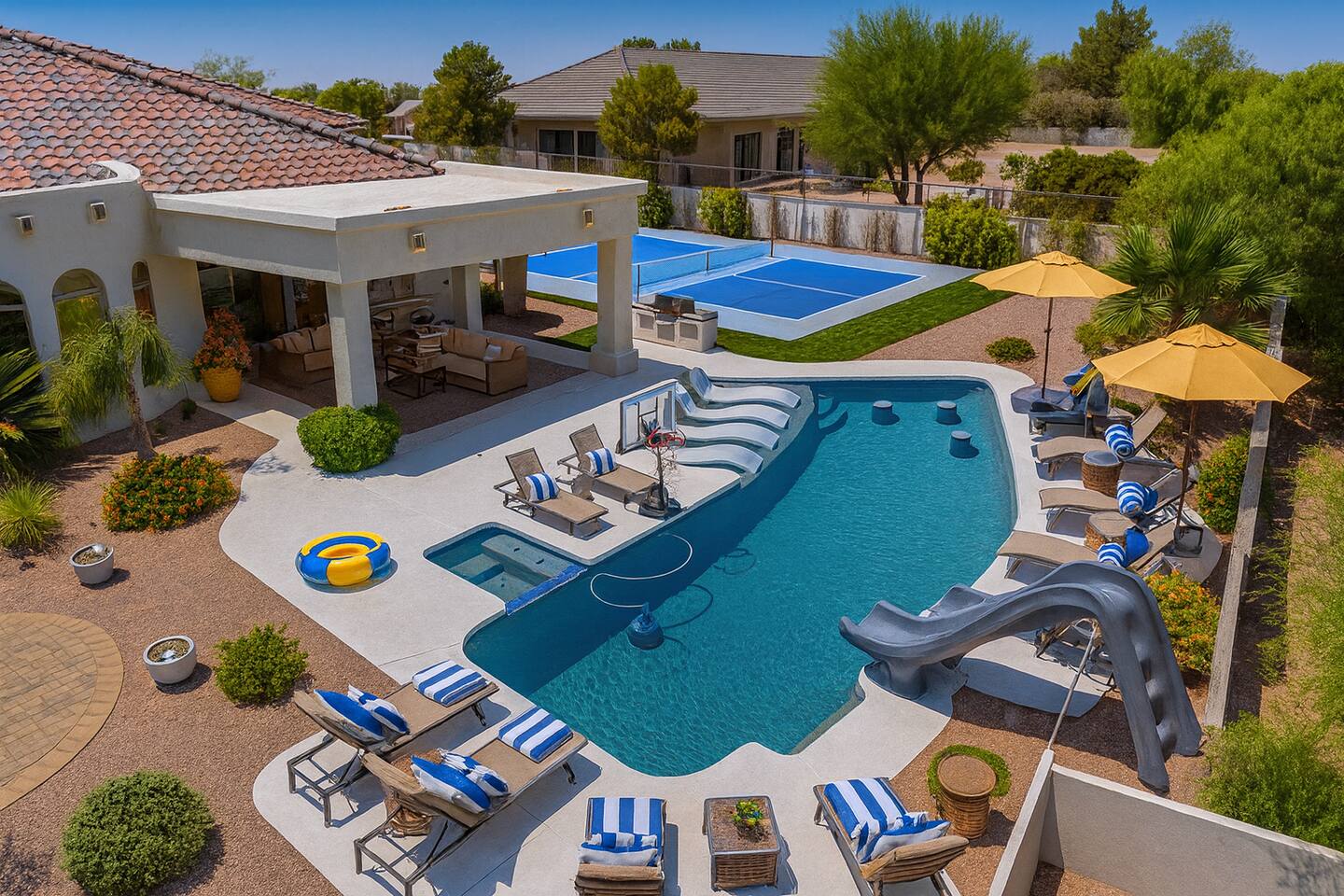 Pickleball Oasis| Heated Pool, Slide & Hot Tub