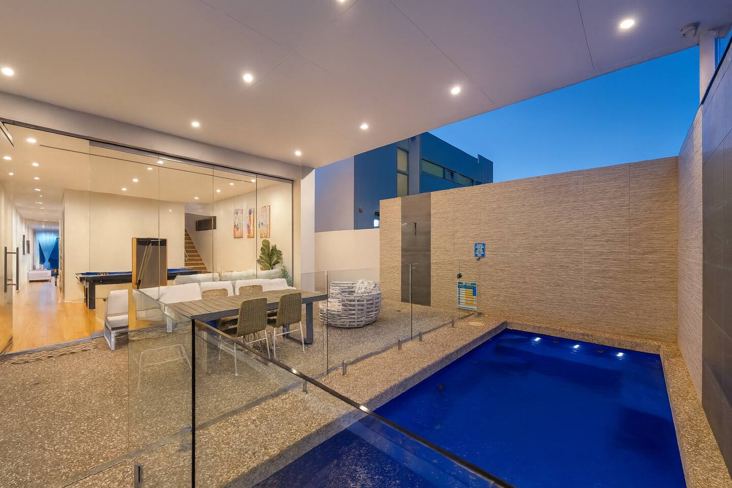 Private heated pool and spa