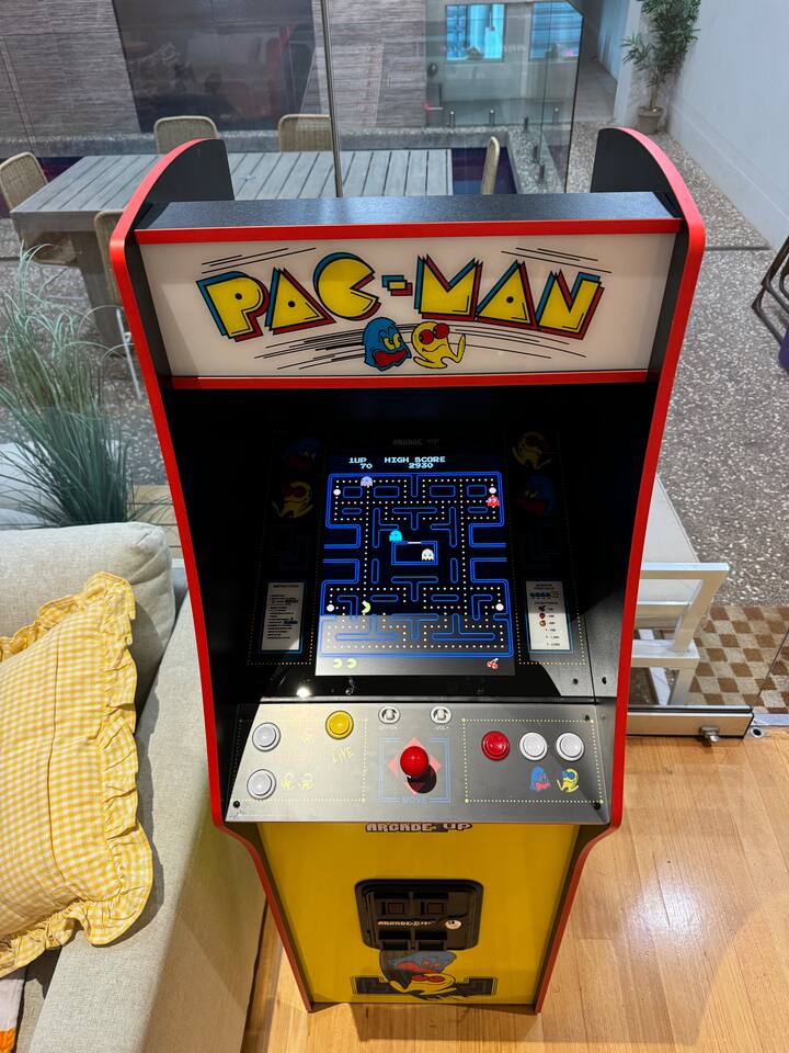 The human-sized Pac-Man arcade machine