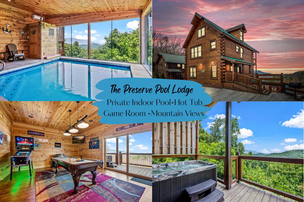 Fall Family Fun|Pool in Cabin|View|Games|Hot Tub